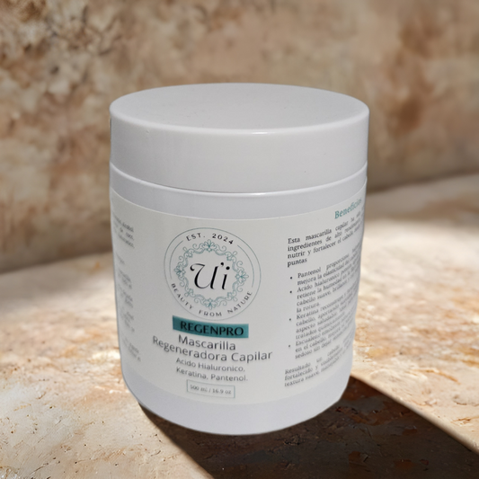RegenPro | Mascarilla Regeneradora Premium · Ácido Hialurónico + Queratina
