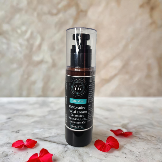 CeraGlow - Crema Facial Nutritiva | Urea + Células Madre + Ceramidas 3 + Aceite de Geranio + Aceite de Macadamia